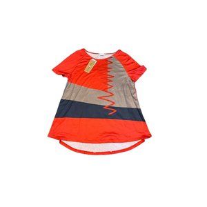NEW Tendency Size  Xl Top Shirt Blouse Casual Work Clothes Outfit Red Beige Blue